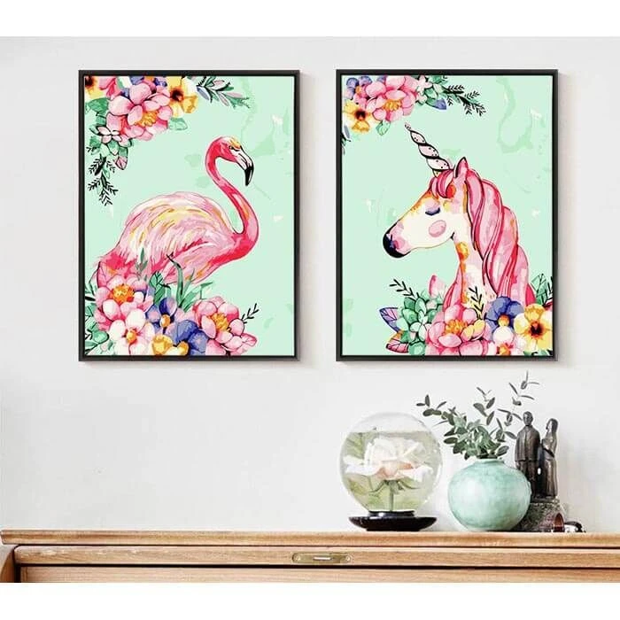 Malen Nach Zahlen Flamingo Und Blumen 2 Malen Nach Zahlen Flamingo Und Blumen - Image 2