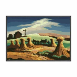 Malen Nach Zahlen Landschaft Feldarbeit