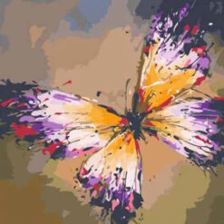 Malen Nach Zahlen Schmetterling Rosa