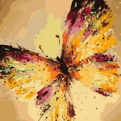 Malen Nach Zahlen Schmetterling Gelb