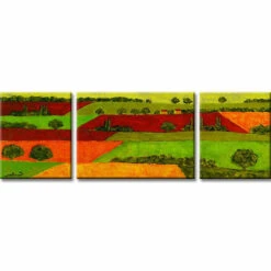 Malen Nach Zahlen Bunte Felder - 3-teilig (Triptychon)