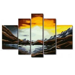 Malen Nach Zahlen Bergsee 5-teilig