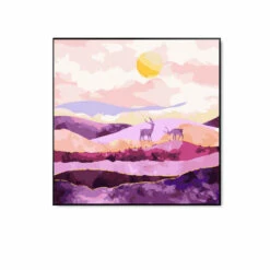 Malen Nach Zahlen Lila Hirsche