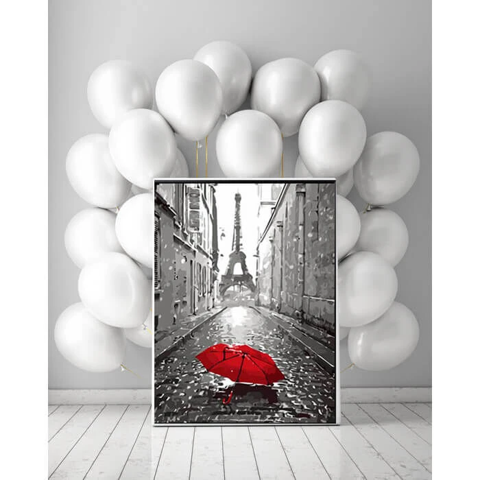 Malen Nach Zahlen Paris Roter Regenschirm 2 Malen Nach Zahlen Paris Roter Regenschirm - Image 2