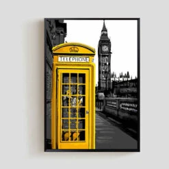 Malen Nach Zahlen Telefonzelle Gelb Big Ben