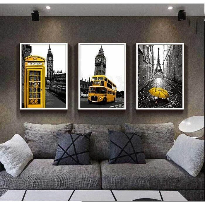 Malen Nach Zahlen Paris Gelber Regenschirm 2 Malen Nach Zahlen Paris Gelber Regenschirm - Image 2