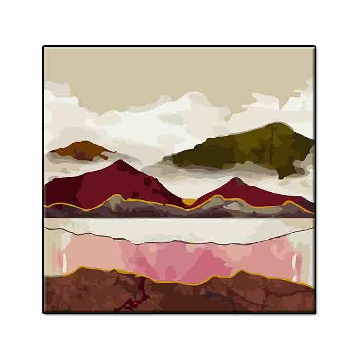 Malen Nach Zahlen Rosarote Berge 1 Malen Nach Zahlen Rosarote Berge