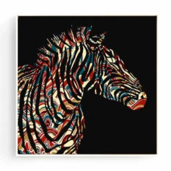 Malen Nach Zahlen Zebra Bunt Schwarz