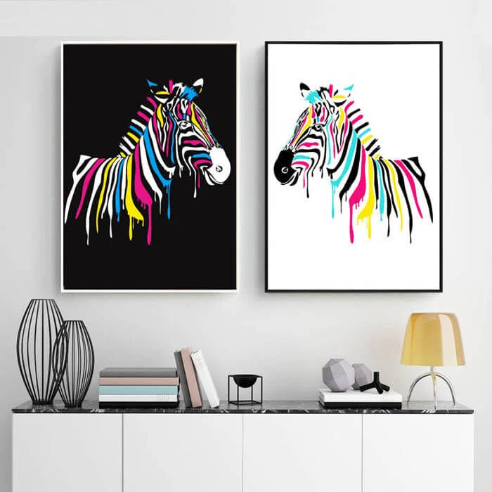 Malen Nach Zahlen Zebra Kleckse 2 Malen Nach Zahlen Zebra Kleckse - Image 2