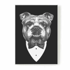 Malen Nach Zahlen Hund Mit Brille Schwarz Weiss