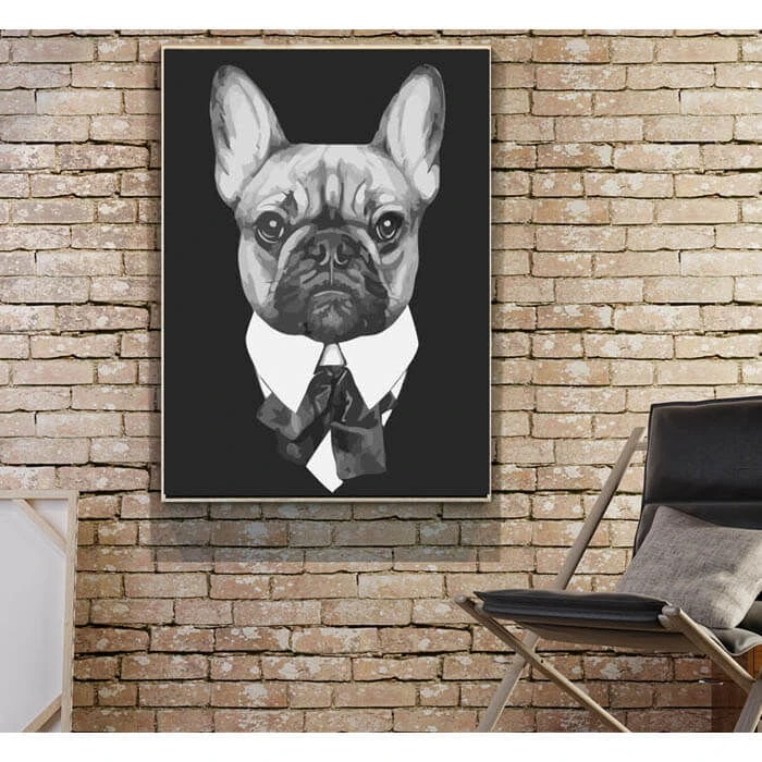 Malen Nach Zahlen Hund Business Schwarz Weiss 2 Malen Nach Zahlen Hund Business Schwarz Weiss - Image 2