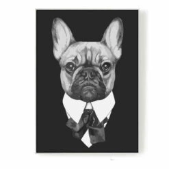 Malen Nach Zahlen Hund Business Schwarz Weiss