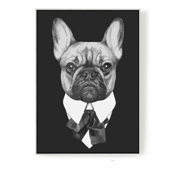 Malen Nach Zahlen Hund Business Schwarz Weiss 1 Malen Nach Zahlen Hund Business Schwarz Weiss