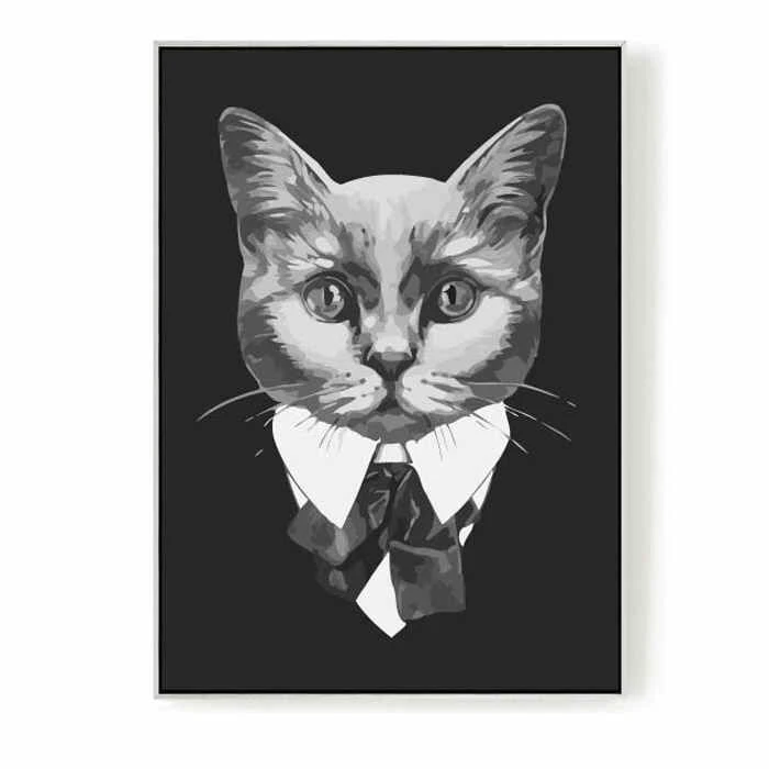 Malen Nach Zahlen Katze Schwarz Weiss 1 Malen Nach Zahlen Katze Schwarz Weiss