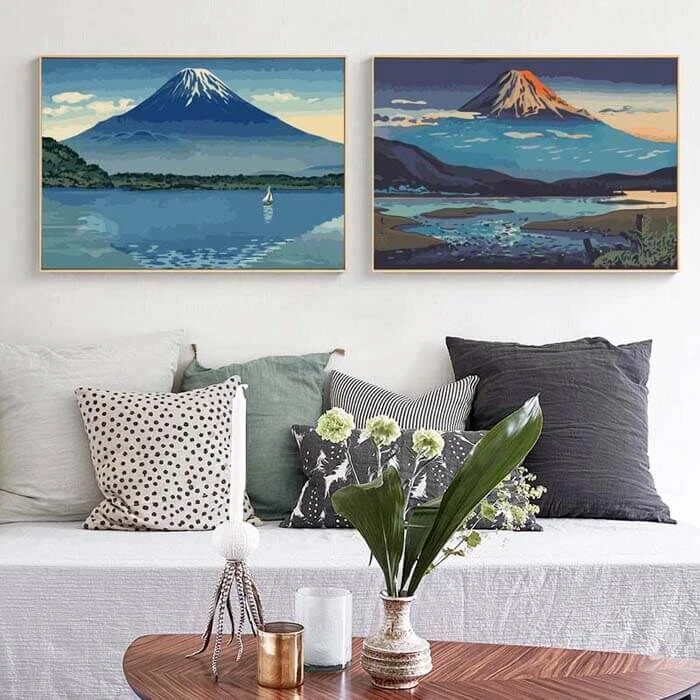 Malen Nach Zahlen Dominanter Berg Am See 2 Malen Nach Zahlen Dominanter Berg Am See - Image 2