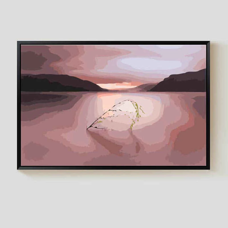 Malen Nach Zahlen Landschaft Rosa See 1 Malen Nach Zahlen Landschaft Rosa See