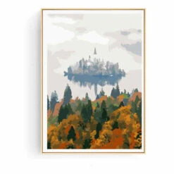 Malen Nach Zahlen Kapelle Auf Insel