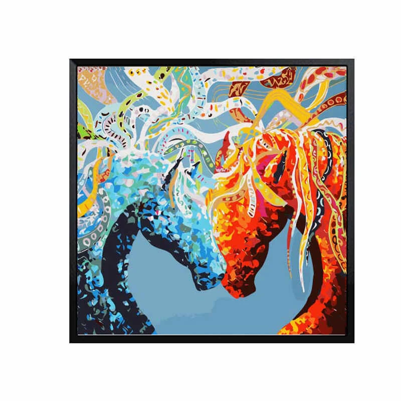 Malen Nach Zahlen Pferde Mit Bändern 1 Malen Nach Zahlen Pferde Mit Bändern