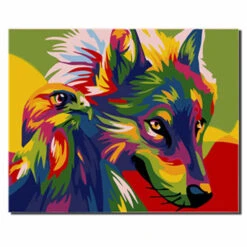 Malen Nach Zahlen Wolf Und Falke