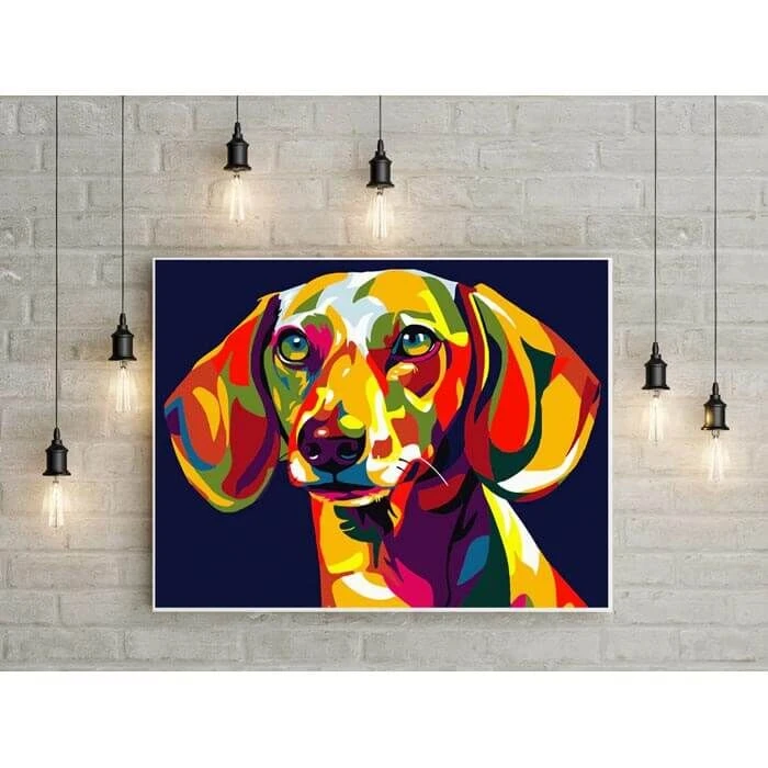 Malen Nach Zahlen Dackel Portrait Bunt 2 Malen Nach Zahlen Dackel Portrait Bunt - Image 2