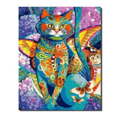 Malen Nach Zahlen Blumenkatze