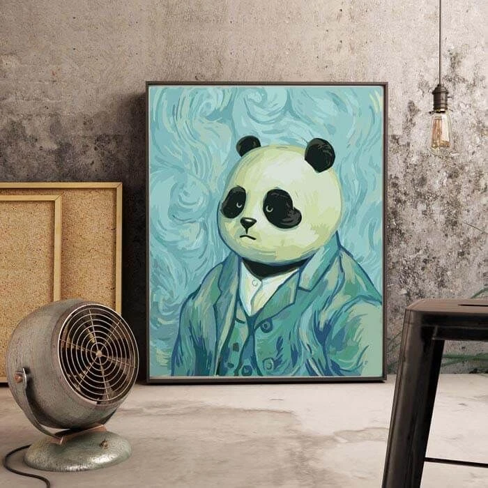 Malen Nach Zahlen Panda Im Anzug 2 Malen Nach Zahlen Panda Im Anzug - Image 2