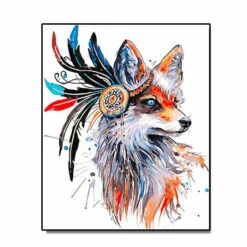 Malen Nach Zahlen Fuchs Mit Federschmuck