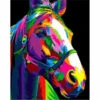Malen Nach Zahlen Pferd Regenbogen Bunt
