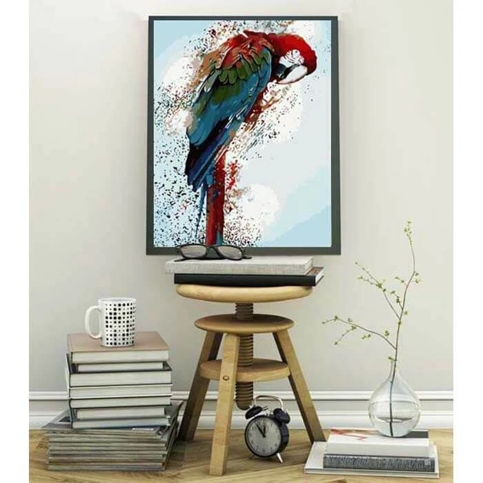 Malen Nach Zahlen Papagei Bunt Malkunst 2 Malen Nach Zahlen Papagei Bunt Malkunst - Image 2
