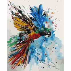 Malen Nach Zahlen Papagei Regenbogen Bunt