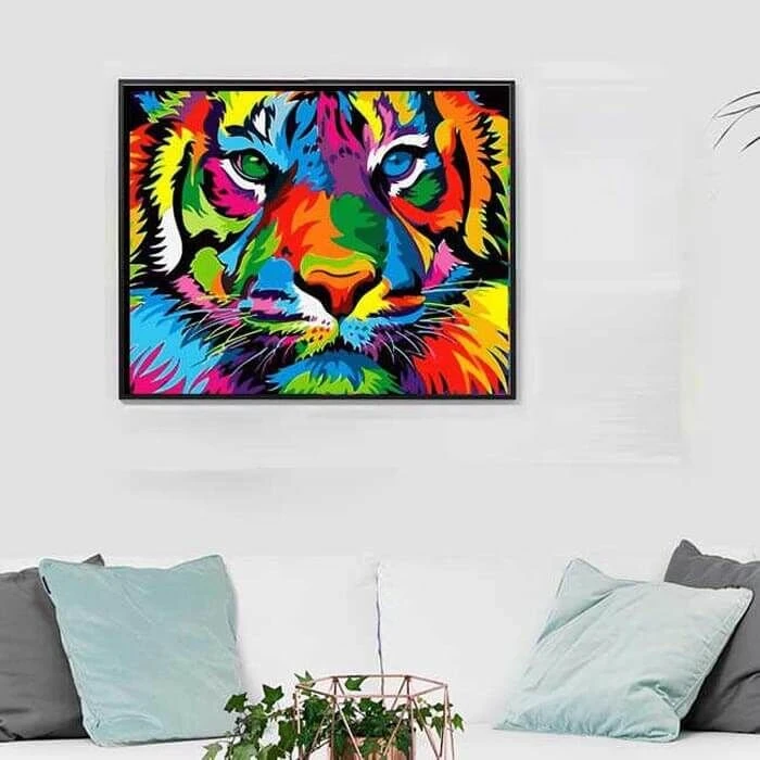 Malen Nach Zahlen Tiger Portrait Tiere Tierkunst 2 Malen Nach Zahlen Tiger Portrait Tiere Tierkunst - Image 2