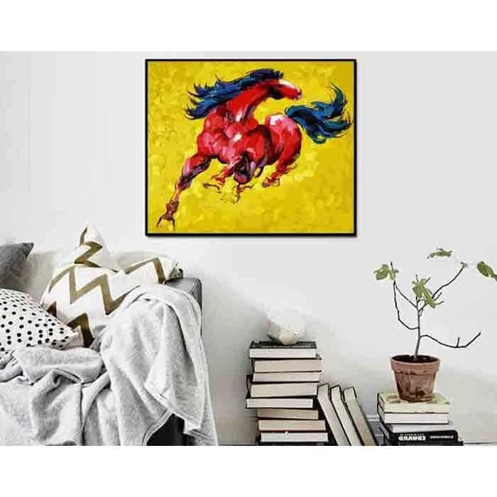 Malen Nach Zahlen Rotes Pferd Tiere Moderne Tierkunst Malerei 2 Malen Nach Zahlen Rotes Pferd Tiere Moderne Tierkunst Malerei - Image 2