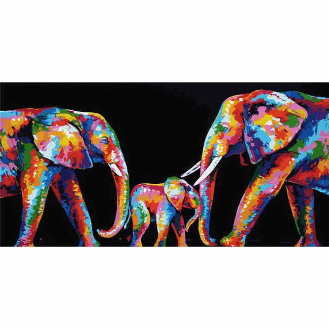 Malen Nach Zahlen Elefanten Familie Moderne Tierkunst Malerei 1 Malen Nach Zahlen Elefanten Familie Moderne Tierkunst Malerei