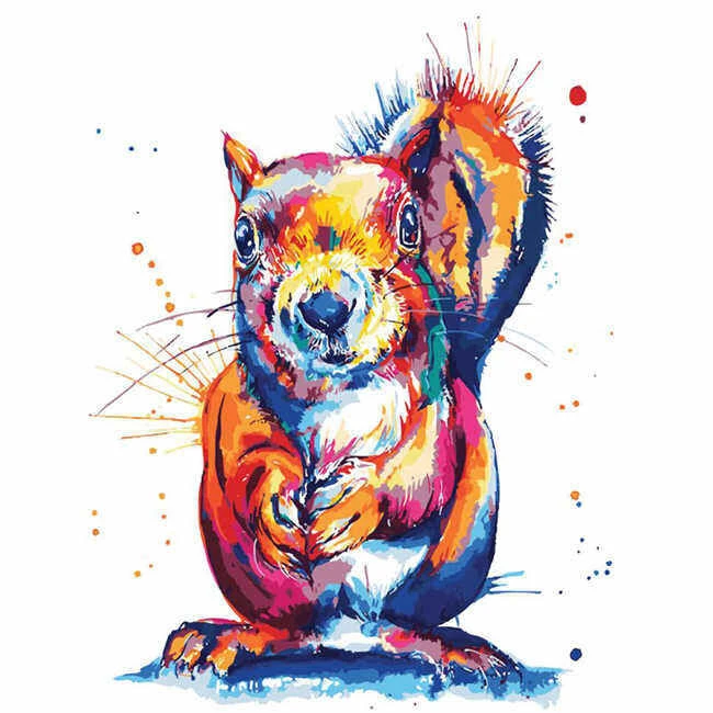 Malen Nach Zahlen Eichhörnchen Moderne Tierkunst 1 Malen Nach Zahlen Eichhörnchen Moderne Tierkunst