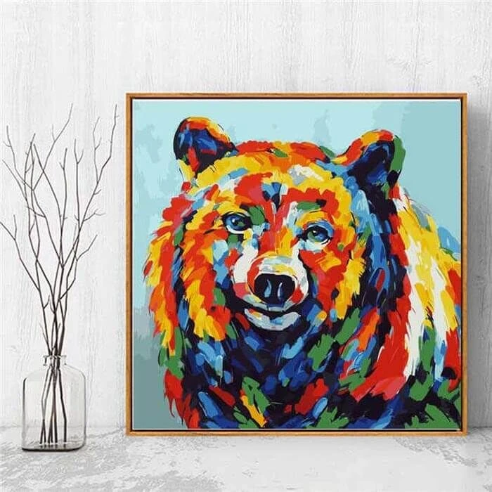 Malen Nach Zahlen Bär Moderne Tierkunst 2 Malen Nach Zahlen Bär Moderne Tierkunst - Image 2