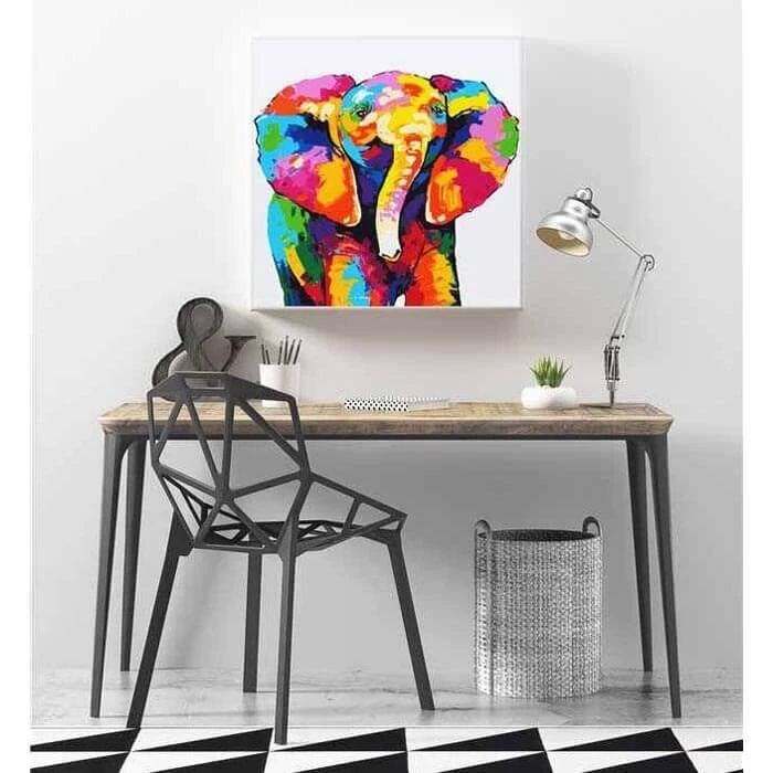 Malen Nach Zahlen Kleiner Elefant Moderne Tierkunst 2 Malen Nach Zahlen Kleiner Elefant Moderne Tierkunst - Image 2