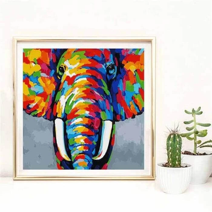Malen Nach Zahlen Großer Elefant Porträt Moderne Tierkunst 2 Malen Nach Zahlen Großer Elefant Porträt Moderne Tierkunst - Image 2