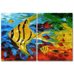 Malen Nach Zahlen Fisch Tier Moderne Tierkunst - 2-teilig